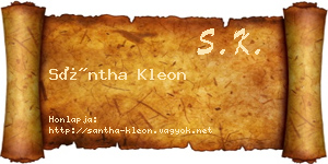 Sántha Kleon névjegykártya